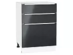 Шкаф нижний с 3-мя ящиками Фьюжн Anthracite Белый 816*600*480