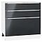 Шкаф нижний с 3-мя ящиками Фьюжн Anthracite Белый 816*800*480 Шкаф нижний с 3-мя ящиками Фьюжн Anthracite Белый 816*800*480