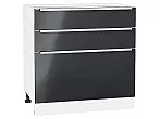 Шкаф нижний с 3-мя ящиками Фьюжн Anthracite Белый 816*800*480