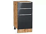 Шкаф нижний с 3-мя ящиками Фьюжн Anthracite Дуб Вотан 816*400*480