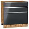 Шкаф нижний с 3-мя ящиками Фьюжн Anthracite Дуб Вотан 816*800*480 Шкаф нижний с 3-мя ящиками Фьюжн Anthracite Дуб Вотан 816*800*480