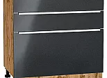 Шкаф нижний с 3-мя ящиками Фьюжн Anthracite Дуб Вотан 816*800*480