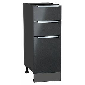 Шкаф нижний с 3-мя ящиками Фьюжн Anthracite Graphite 816*300*480
