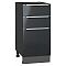 Шкаф нижний с 3-мя ящиками Фьюжн Anthracite Graphite 816*400*480 Шкаф нижний с 3-мя ящиками Фьюжн Anthracite Graphite 816*400*480