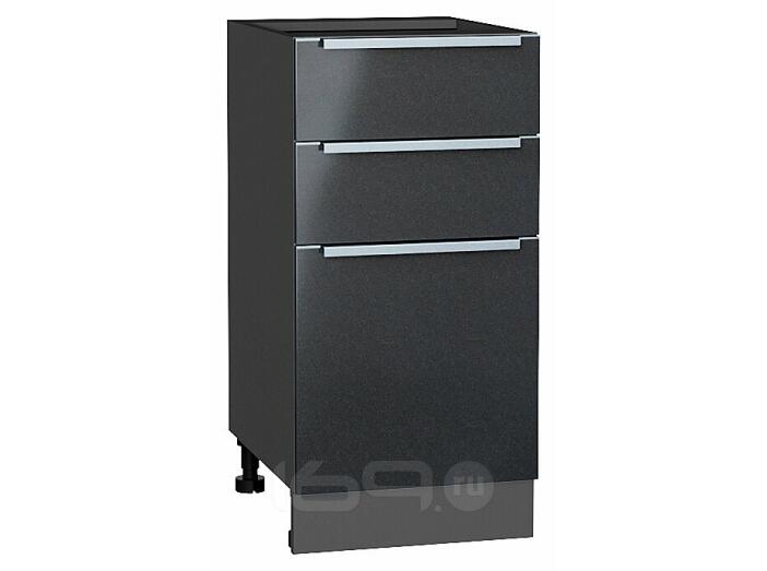 Шкаф нижний с 3-мя ящиками Фьюжн Anthracite Graphite 816*400*480