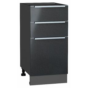 Шкаф нижний с 3-мя ящиками Фьюжн Anthracite Graphite 816*400*480