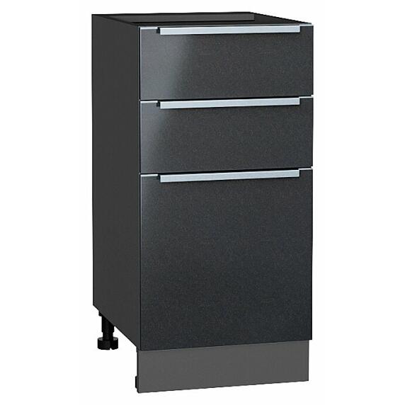 Шкаф нижний с 3-мя ящиками Фьюжн Anthracite Graphite 816*400*480