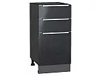 Шкаф нижний с 3-мя ящиками Фьюжн Anthracite Graphite 816*400*480