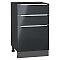 Шкаф нижний с 3-мя ящиками Фьюжн Anthracite Graphite 816*500*480 Шкаф нижний с 3-мя ящиками Фьюжн Anthracite Graphite 816*500*480