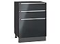 Шкаф нижний с 3-мя ящиками Фьюжн Anthracite Graphite 816*600*480