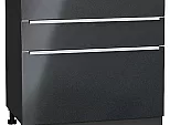 Шкаф нижний с 3-мя ящиками Фьюжн Anthracite Graphite 816*800*480