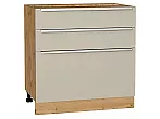 Шкаф нижний с 3-мя ящиками Фьюжн Cream Silk/Дуб Вотан 816*800*480