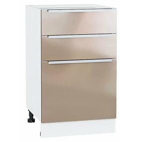 Шкаф нижний с 3-мя ящиками Фьюжн Gallant Белый 816*500*480