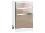 Шкаф нижний с 3-мя ящиками Фьюжн Gallant Белый 816*500*480