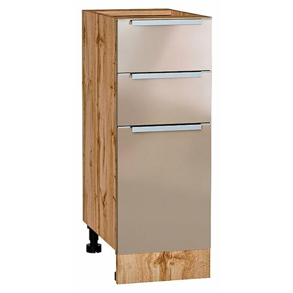 Шкаф нижний с 3-мя ящиками Фьюжн Gallant Дуб Вотан 816*300*480