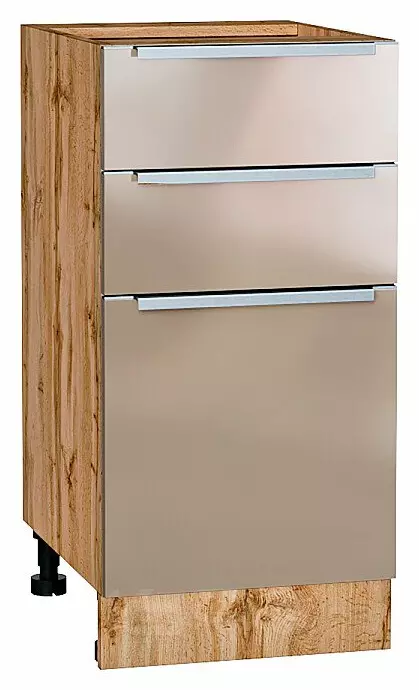 Шкаф нижний с 3-мя ящиками Фьюжн Gallant Дуб Вотан 816*400*480