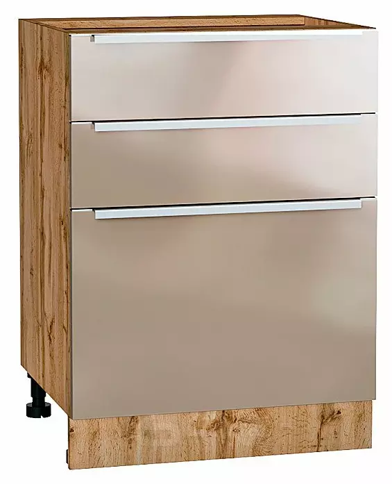 Шкаф нижний с 3-мя ящиками Фьюжн Gallant Дуб Вотан 816*600*480