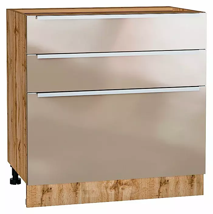 Шкаф нижний с 3-мя ящиками Фьюжн Gallant Дуб Вотан 816*800*480
