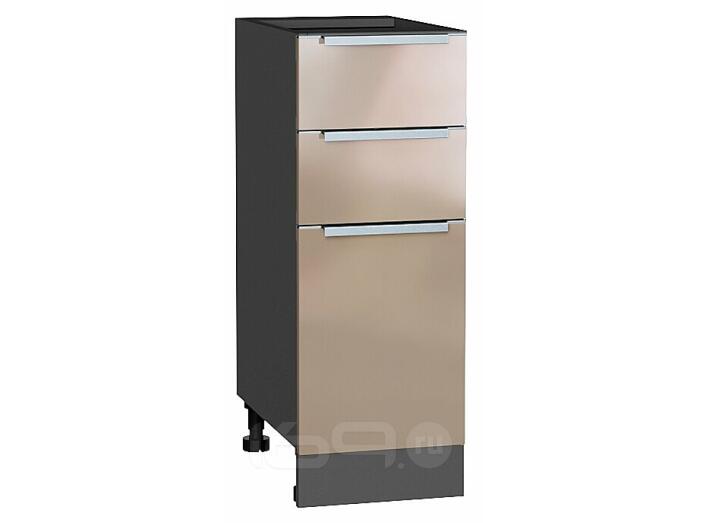 Шкаф нижний с 3-мя ящиками Фьюжн Gallant Graphite 816*300*480