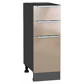 Шкаф нижний с 3-мя ящиками Фьюжн Gallant Graphite 816*300*480