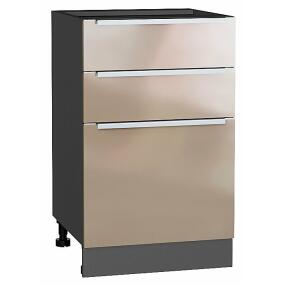 Шкаф нижний с 3-мя ящиками Фьюжн Gallant Graphite 816*500*480