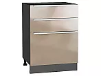 Шкаф нижний с 3-мя ящиками Фьюжн Gallant Graphite 816*600*480