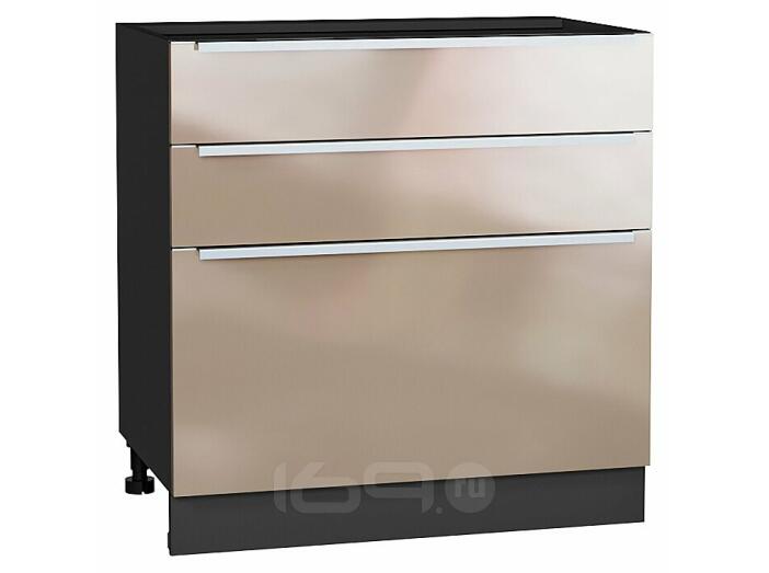 Шкаф нижний с 3-мя ящиками Фьюжн Gallant Graphite 816*800*480
