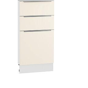 Шкаф нижний с 3-мя ящиками Фьюжн Н 403 Ivory-Белый