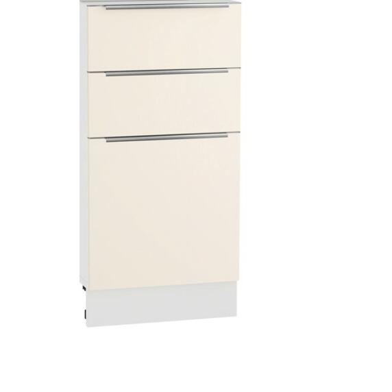 Шкаф нижний с 3-мя ящиками Фьюжн Н 403 Ivory-Белый