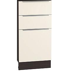Шкаф нижний с 3-мя ящиками Фьюжн Н 403 Ivory-Венге