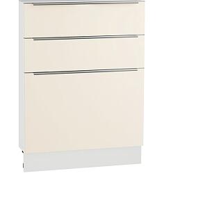 Шкаф нижний с 3-мя ящиками Фьюжн Н 603 Ivory-Белый