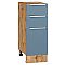 Шкаф нижний с 3-мя ящиками Фьюжн Silky Blue Дуб Вотан 816*300*480 Шкаф нижний с 3-мя ящиками Фьюжн Silky Blue Дуб Вотан 816*300*480