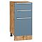 Шкаф нижний с 3-мя ящиками Фьюжн Silky Blue Дуб Вотан 816*400*480 Шкаф нижний с 3-мя ящиками Фьюжн Silky Blue Дуб Вотан 816*400*480