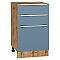Шкаф нижний с 3-мя ящиками Фьюжн Silky Blue Дуб Вотан 816*500*480 Шкаф нижний с 3-мя ящиками Фьюжн Silky Blue Дуб Вотан 816*500*480