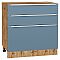 Шкаф нижний с 3-мя ящиками Фьюжн Silky Blue Дуб Вотан 816*800*480 Шкаф нижний с 3-мя ящиками Фьюжн Silky Blue Дуб Вотан 816*800*480