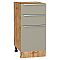 Шкаф нижний с 3-мя ящиками Фьюжн Silky Grey Дуб Вотан 816*400*480 Шкаф нижний с 3-мя ящиками Фьюжн Silky Grey Дуб Вотан 816*400*480