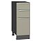 Шкаф нижний с 3-мя ящиками Фьюжн Silky Grey Graphite 816*300*480 Шкаф нижний с 3-мя ящиками Фьюжн Silky Grey Graphite 816*300*480