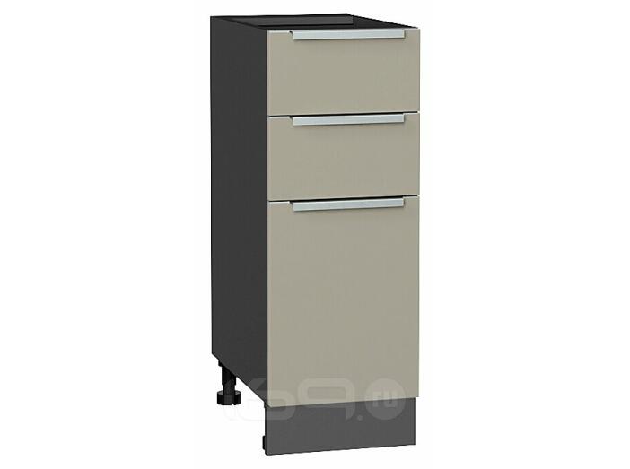 Шкаф нижний с 3-мя ящиками Фьюжн Silky Grey Graphite 816*300*480
