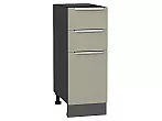 Шкаф нижний с 3-мя ящиками Фьюжн Silky Grey Graphite 816*300*480