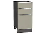 Шкаф нижний с 3-мя ящиками Фьюжн Silky Grey Graphite 816*400*480