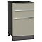 Шкаф нижний с 3-мя ящиками Фьюжн Silky Grey Graphite 816*500*480 Шкаф нижний с 3-мя ящиками Фьюжн Silky Grey Graphite 816*500*480