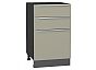 Шкаф нижний с 3-мя ящиками Фьюжн Silky Grey Graphite 816*500*480