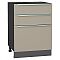 Шкаф нижний с 3-мя ящиками Фьюжн Silky Grey Graphite 816*600*480 Шкаф нижний с 3-мя ящиками Фьюжн Silky Grey Graphite 816*600*480