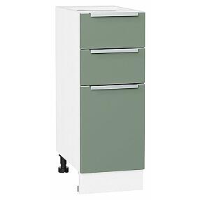 Шкаф нижний с 3-мя ящиками Фьюжн Silky Mint Белый 816*300*480