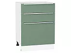 Шкаф нижний с 3-мя ящиками Фьюжн Silky Mint Белый 816*600*480