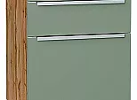 Шкаф нижний с 3-мя ящиками Фьюжн Silky Mint Дуб Вотан 816*500*480