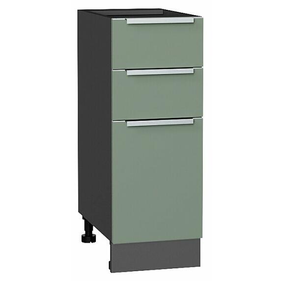 Шкаф нижний с 3-мя ящиками Фьюжн Silky Mint Graphite 816*300*480