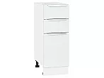 Шкаф нижний с 3-мя ящиками Фьюжн Silky White Белый 816*300*480