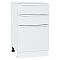 Шкаф нижний с 3-мя ящиками Фьюжн Silky White Белый 816*500*480 Шкаф нижний с 3-мя ящиками Фьюжн Silky White Белый 816*500*480