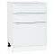 Шкаф нижний с 3-мя ящиками Фьюжн Silky White Белый 816*600*480 Шкаф нижний с 3-мя ящиками Фьюжн Silky White Белый 816*600*480